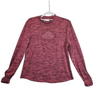 Maurices Knit Top Womens L Long Sleeve With Keyhole Detail office casual school